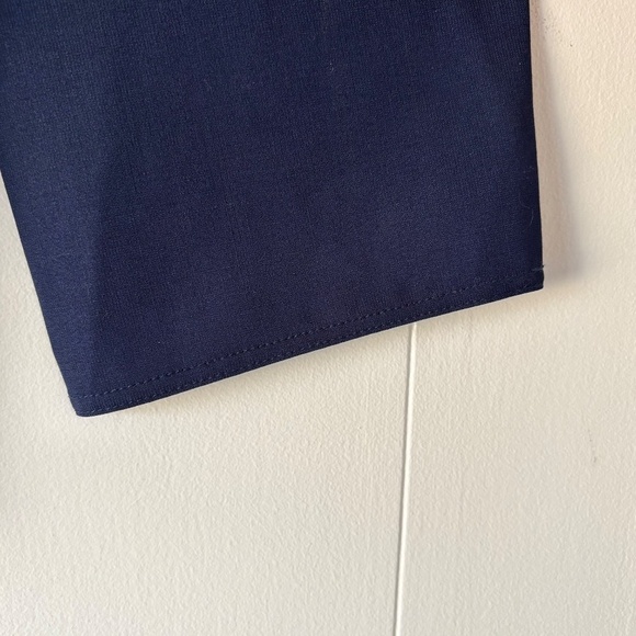 Club Monaco NWT navy 3/4 sleeve loose fit funnel neck top wool blend size S - Picture 7 of 13